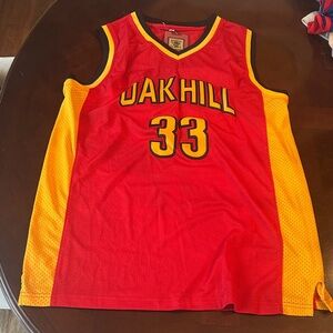Oak Hill Red and Yellow Basketball Jersey